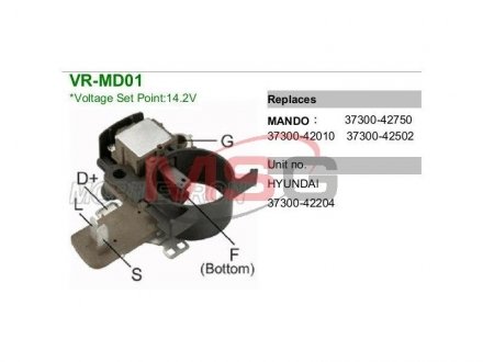 Купить Регулятор напряжения генератора MOBILETRON vrmd01 (фото1) подбор по VIN коду, цена 434 грн.