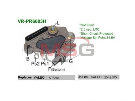 Регулятор напруги генератора MOBILETRON vrpr6603h