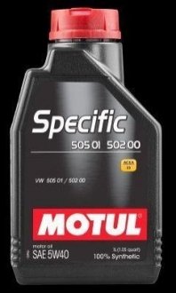 Масло масло 5W40 1L SPECIFIC VW 505.01/502.00 = 842411 MOTUL 101573