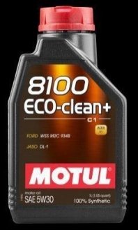 Олива мот 5W30 1L 8100 ECO-CLEAN+ Ford WSS M2C 934B =842511 MOTUL 101580