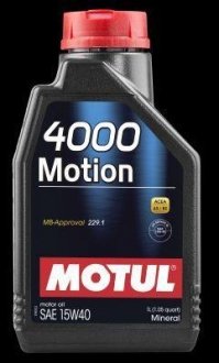 Масло двигателя 4000 MOTION 15W-40 1L MOTUL 102815