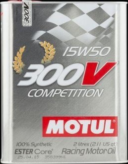 Масло двигателя 300V Competition 15W-50 2L MOTUL 104244