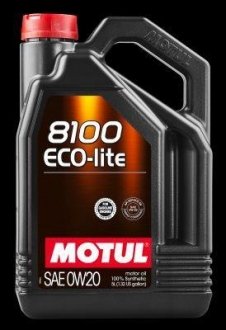 Купить Масло масло 0W20 5L 8100 ECO-LITE =841151 GM Dexos1 MOTUL 104983 (фото1) подбор по VIN коду, цена 2113 грн.