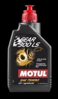 Масло трансмиссионное синтетическое эстеровое "Gear 300 LS 75W90", 1 л. (102686=) MOTUL 105778