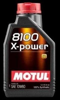 Масло масло 10W60 1L 8100 X-Power =854811 MOTUL 106142