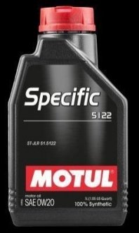 Масло масло 0W20 1L SPECIFIC 5122 Jaguar/Land Rover-STJLR.51.5122 =867601 MOTUL 107304