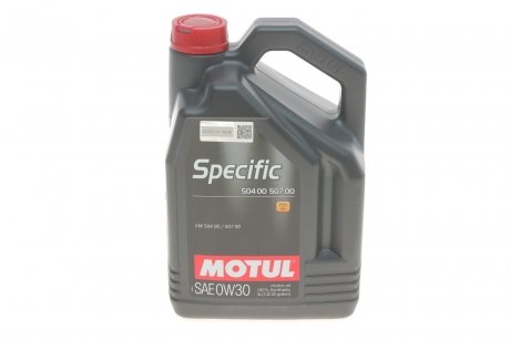 Масло 0W30 Specific (5L) (504.00/507.00/ PORSCHE C30) (107050) MOTUL 838651