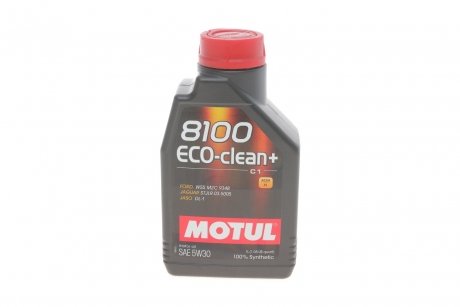 Масло 5W30 ECO-clean+ 8100 (1L) (Ford WSS M2C 934B) (101580) MOTUL 842511 (фото1)