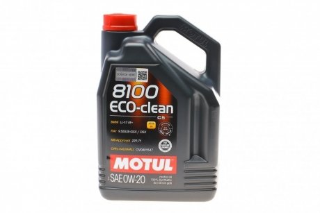 Купить Масло 0W20 Eco-clean 8100 (5L) (108862) MOTUL 868151 (фото1) подбор по VIN коду, цена 3212 грн.
