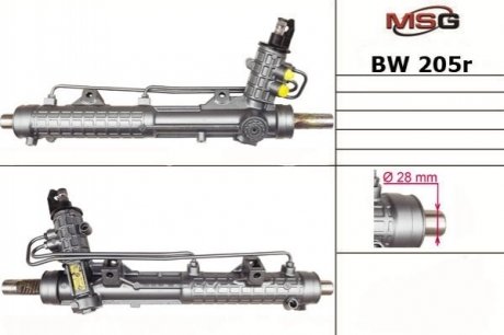 Рулевая рейка с ГПК BMW 3 E-46 1998-2005 MSG Rebuilding bw205r
