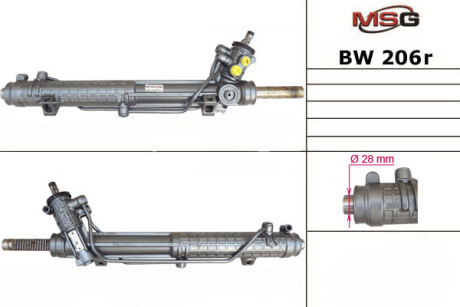 Рулевая рейка с ХПК восстановлена BMW 3 E46 99-05 MSG Rebuilding bw206r