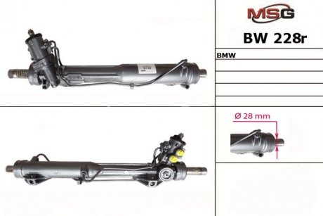 Рулевая рейка с ГПК восстановлена BMW 3 (E90) 05-11,3 Touring (E91) 05-,3 купе (E92) 06-,X1 (E84) 09- BMW X1, E90, E91, E92 MSG Rebuilding bw228r