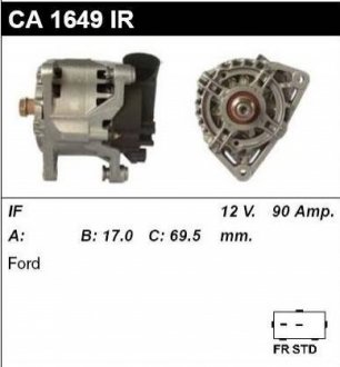 Генератор FORD FIESTA IV (JA_, JB_) 00-02,Fiesta 95-02,FIESTA фургон (JV_) 00-03 MSG Rebuilding ca1649ir