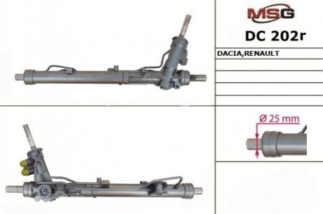 Купить Рулевая рейка с ГПК DACIA Duster 2010-,RENAULT Duster 2010- Dacia Duster MSG Rebuilding dc202r (фото1) подбор по VIN коду, цена 9876 грн.