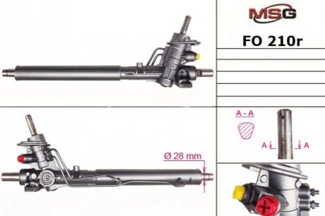 Рулевая рейка с ГПК FORD GALAXY (WGR) 95-00;SEAT ALHAMBRA (7V8, 7V9) 96-00 MSG Rebuilding fo210r