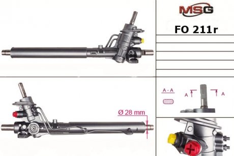 Рулевая рейка с ХПК восстановлена VW Sharan 2000-,SEAT Alhambra 2002-,FORD Galaxy 2000-2006 MSG Rebuilding fo211r