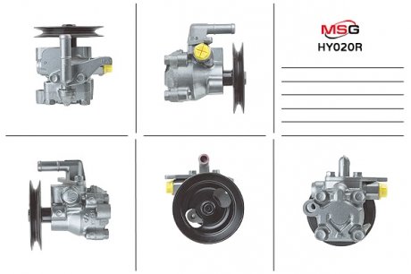 Насос ГПК восстановлен Hyundai Accent 00-06, Hyundai Coupe 02-09, Hyundai Elantra XD 00-06 MSG Rebuilding hy020r