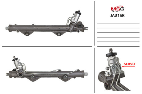 Рулевая рейка с ХПК восстановлена Jaguar XF 08-15, Jaguar F-Type 13-, Jaguar S-Type 99-07 MSG Rebuilding ja215r