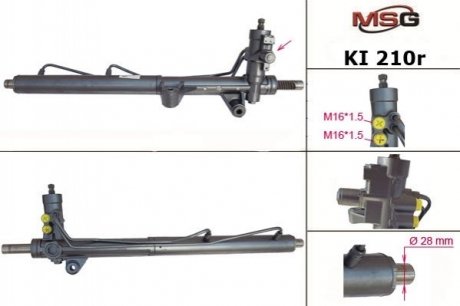 Рулевая рейка с ГПК KIA SORENTO I (JC) 02-09 MSG Rebuilding ki210r