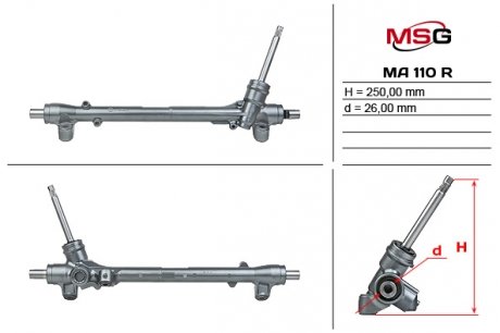 Рулевая рейка без ГПК восстановлена MAZDA CX-5 2011-2017 MSG Rebuilding ma110r