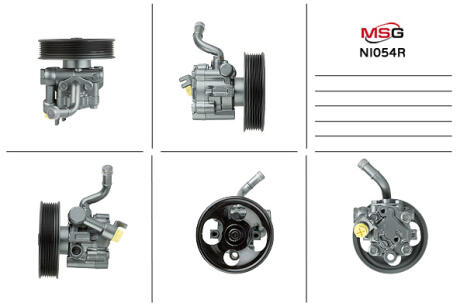 Насос ГУР відновлений Nissan Pathfinder R51 04-14 MSG Rebuilding ni054r