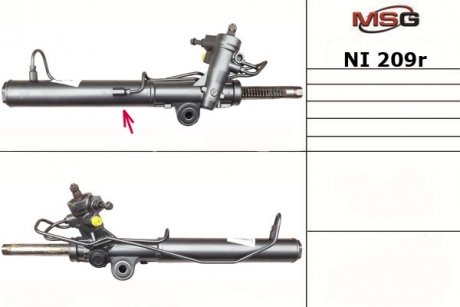 Рулевая рейка с ХПК восстановлена Nissan Murano 02-08 MSG Rebuilding ni209r