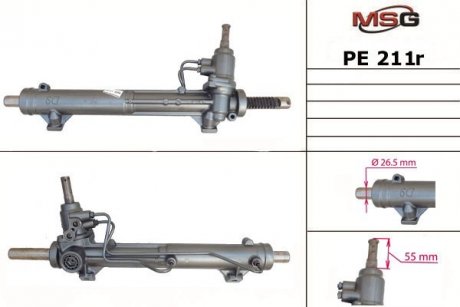 Рулевая рейка с ХПК восстановлена Peugeot 406 97-04 MSG Rebuilding pe211r