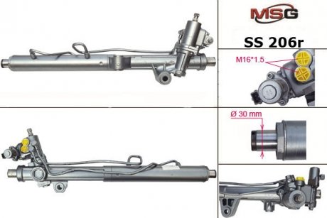Рульова рейка з ГПК відновлена SSANG YONG REXTON 2002-, DAEWOO REXTON 2002- MSG Rebuilding ss206r