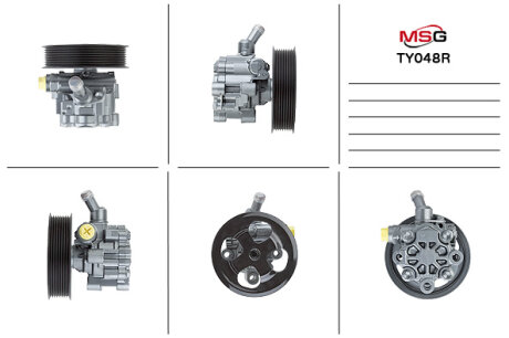 Насос ГУР відновлений Toyota Land Cruiser 200 07-21, Lexus LX570 08-22 MSG Rebuilding ty048r