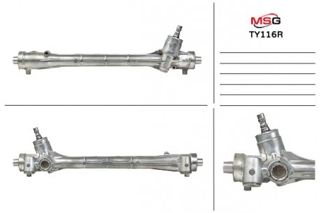 Рульова рейка без ГПК відновлена LEXUS CT 2010-,HS 2009-2012;TOYOTA AVENSIS 2009-2015, PRIUS 2012-2016 MSG Rebuilding ty116r
