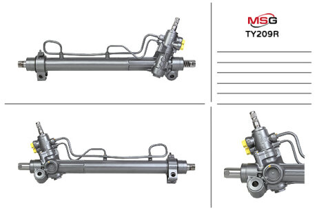 Рульова рейка з ГУР відновлена Lexus ES 01-06 MSG Rebuilding ty209r