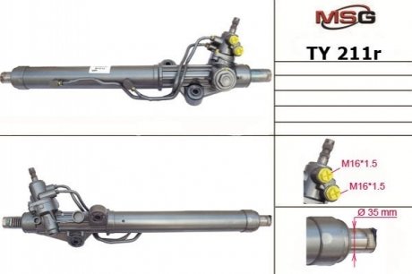 Рульова рейка з ГПК відновлена TOYOTA LAND CRUISER J10 98-02 MSG Rebuilding ty211r