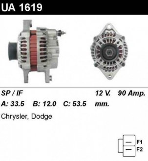 Генератор DODGE STRATUS I 95-01; CHRYSLER STRATUS (JX) 96-01,STRATUS (JA) 95-01,STRATUS 95-00 MSG Rebuilding ua1619