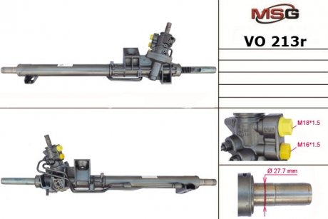 Рульова рейка з ГПК відновлена VOLVO S60 00-10,S80 I (TS, XY) 98-06,V70 II (SW, P80_) 00-07,XC70 CROSS COUNTRY Ford Escort, Opel Corsa, Kadett, Ascona, Rekord, Omega, Frontera, Volvo S80, V70, S60, XC70 MSG Rebuilding vo213r