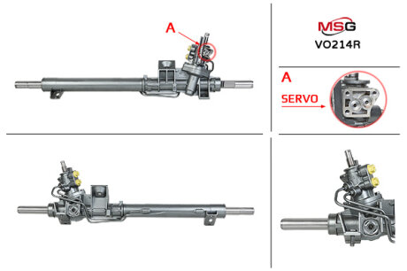 Рульова рейка з ГУР відновлена Volvo S80 98-05 MSG Rebuilding vo214r