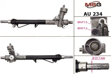 Рульова рейка з ГПК нова AUDI A4 (8E2, B6) 00-04,A4 Avant (8E5, B6) 01-04,A4 кабрио (8H7, B6, 8HE, B7) 02 Audi A4 MSG au234