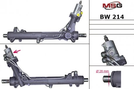 Рулевая рейка с ХПК новая BMW 6 E63-64 04-11, BMW 5 E60-61 03-10 BMW E60, E61, E63, E64 MSG bw214