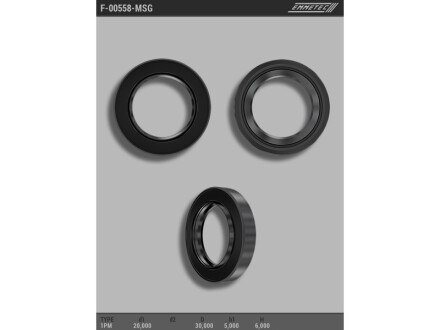 Сальник 20,00/30,00*5,00/6,00 тип креслення 1PM BMW F10, F12, F13, F01, F04, F11, F07, F06 MSG f-00558T