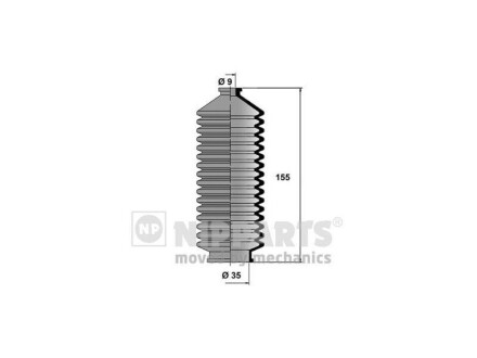 Пильовик рульової рейки NISSAN PRAIRIE (M10, NM10) 83-87,SUNNY I (B11) 82-86,SUNNY I Traveller (B11) 82- MSG ni102duster