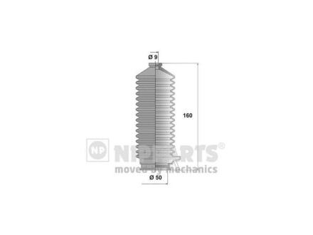 Пильовик рульової рейки NISSAN BLUEBIRD (U11) 83-90,LAUREL (JC31) 81-85,LAUREL (JC32) 85-89,PRAIRIE (M10 Nissan Bluebird MSG ni206duster2