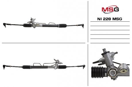 Рульова рейка з ГПК нова NISSAN ALMERA Classic (B10) 06- MSG ni228