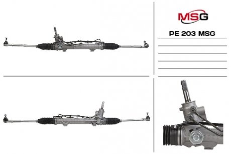 Рульова рейка з ГПК PEUGEOT 206 98-09 TRW Peugeot 307, Citroen C4 MSG pe203