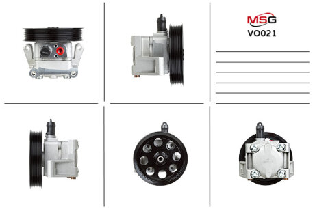 Насос ГУР новий Volvo S60 10-18, Volvo S80 06-16, Volvo V70 07-16 MSG vo021