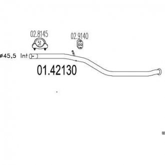Купить Ремонтна деталь вихл. сист. Peugeot 206 MTS 01.42130 (фото1) подбор по VIN коду, цена 1465 грн.