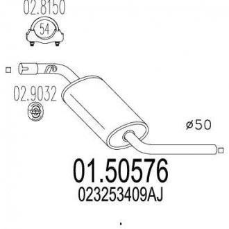 Купить Резонатор Volkswagen Transporter MTS 01.50576 (фото1) подбор по VIN коду, цена 2854 грн.