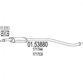 Купить Резонатор Peugeot 306, Citroen Xsara MTS 01.53880 (фото1) подбор по VIN коду, цена 3035 грн.