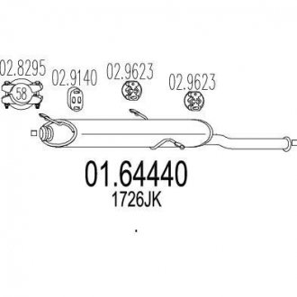 Купить Глушитель Citroen Xsara MTS 01.64440 (фото1) подбор по VIN коду, цена 4137 грн.