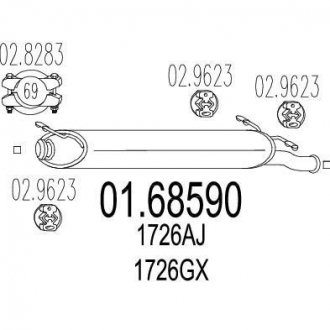 Глушитель Citroen Xsara MTS 01.68590