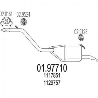 Купить Глушитель Ford Mondeo MTS 01.97710 (фото1) подбор по VIN коду, цена 3856 грн.