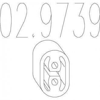 Гумовий елемент кріплення вихлопної системи Mazda 323, 6, 5, 3, 2 MTS 02.9739